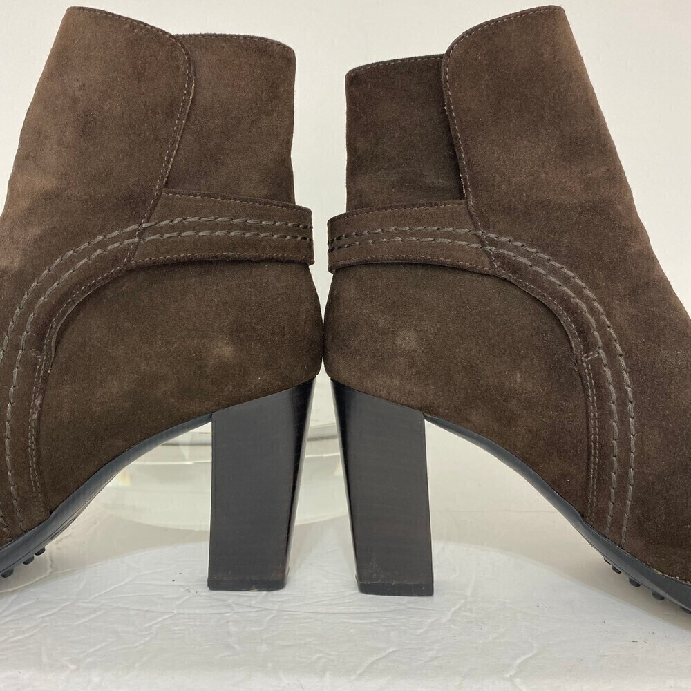 TOD'S Brown Suede Boots Size 7 - Picture 6 of 12